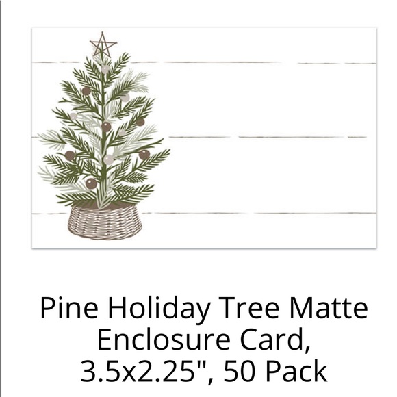 💝 50 Pine Tree Holiday Enclosure Cards CLEARANCE - Picture 2 of 3